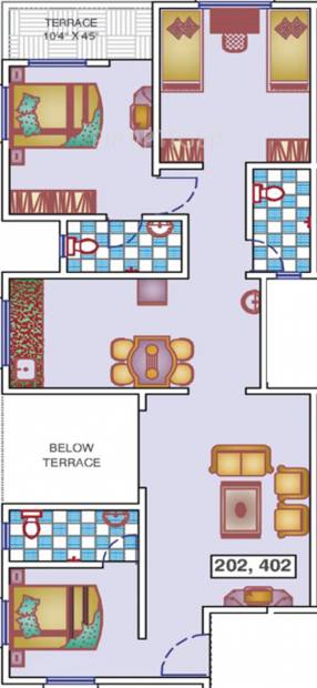 MS Elegent Residency (3BHK+3T (2,044 sq ft) 2044 sq ft)
