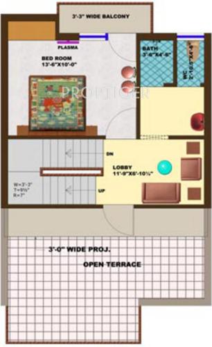 Omaxe Green Meadow Villa (2BHK+2T (1,350 sq ft) 1350 sq ft)