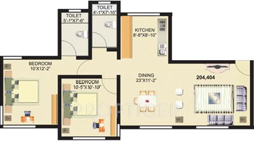 Venkateshwara Fragrancia (2BHK+2T (869 sq ft) 869 sq ft) Venkateshwara Fragrancia (2BHK+2T (869 sq ft) 869 sq ft)
