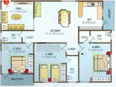 Creative Chanakya Meadows (3BHK+3T (1,450 sq ft) 1450 sq ft) Creative Chanakya Meadows (3BHK+3T (1,450 sq ft) 1450 sq ft)