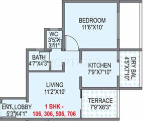 SBM West Wind Park (1BHK+1T (600 sq ft) 600 sq ft) SBM West Wind Park (1BHK+1T (600 sq ft) 600 sq ft)