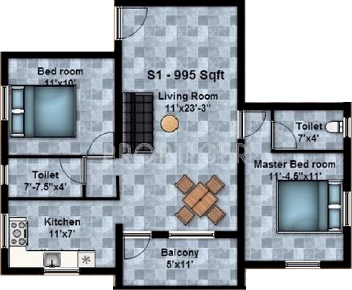 Nanda Amirthavarshini Flat (2BHK+2T (995 sq ft) 995 sq ft) Nanda Amirthavarshini Flat (2BHK+2T (995 sq ft) 995 sq ft)