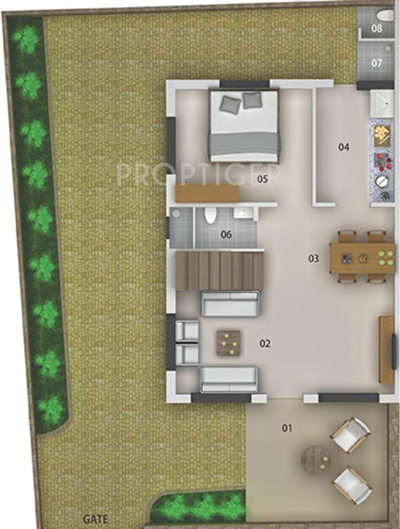 Savvy Sanskaar Villa (2BHK+2T (1,075 sq ft) 1075 sq ft)