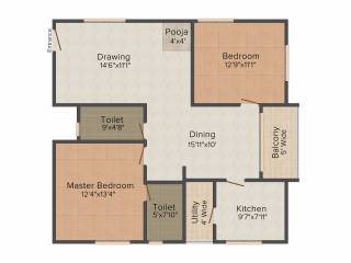 Siri Pride (2BHK+2T (1,280 sq ft) Pooja Room 1280 sq ft) Siri Pride (2BHK+2T (1,280 sq ft) Pooja Room 1280 sq ft)