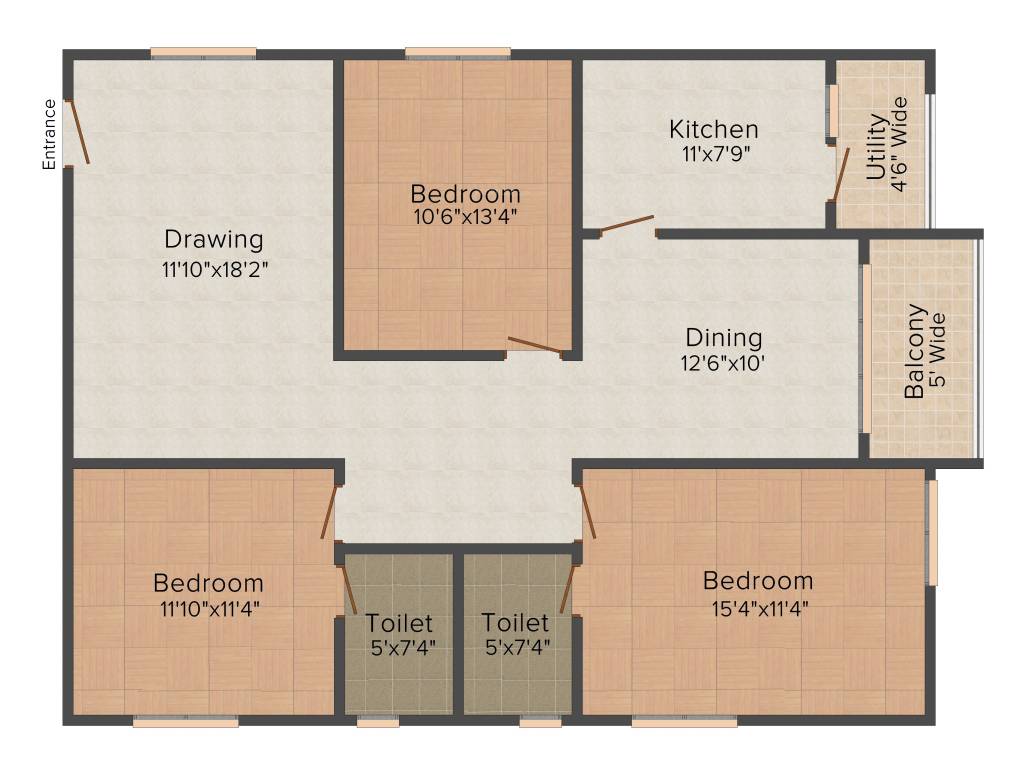 Siri Pride (3BHK+2T (1,540 sq ft) 1540 sq ft)