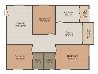 Siri Pride (3BHK+2T (1,540 sq ft) 1540 sq ft) Siri Pride (3BHK+2T (1,540 sq ft) 1540 sq ft)