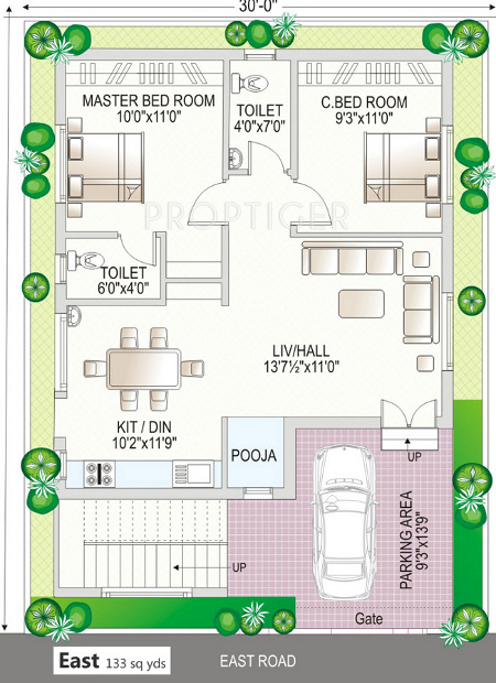 Navya Homes (2BHK+2T (915 sq ft)   Pooja Room 915 sq ft)