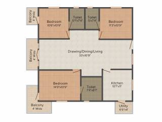 Kolla Luxor Heights (3BHK+3T (1,680 sq ft) 1680 sq ft) Kolla Luxor Heights (3BHK+3T (1,680 sq ft) 1680 sq ft)