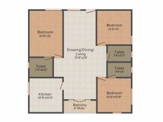 Kolla Luxor Heights (3BHK+3T (1,480 sq ft) 1480 sq ft) Kolla Luxor Heights (3BHK+3T (1,480 sq ft) 1480 sq ft)