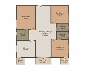 Kolla Luxor Heights (3BHK+3T (1,600 sq ft) 1600 sq ft) Kolla Luxor Heights (3BHK+3T (1,600 sq ft) 1600 sq ft)