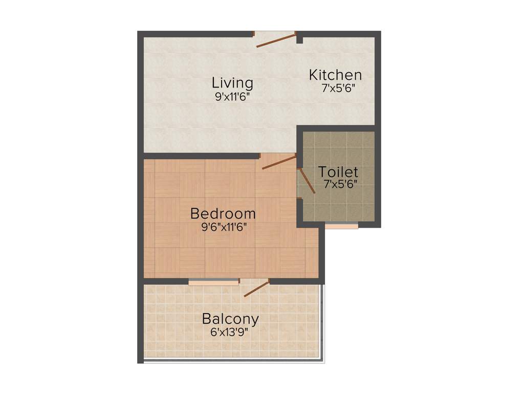 Victory VG 48 (1BHK+1T (695 sq ft) 695 sq ft)