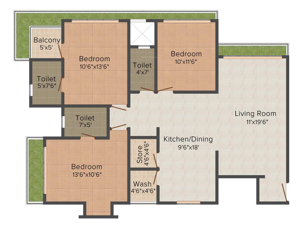 Sangini Swapna Sangini (3BHK+3T (1,873 sq ft) 1873 sq ft)
