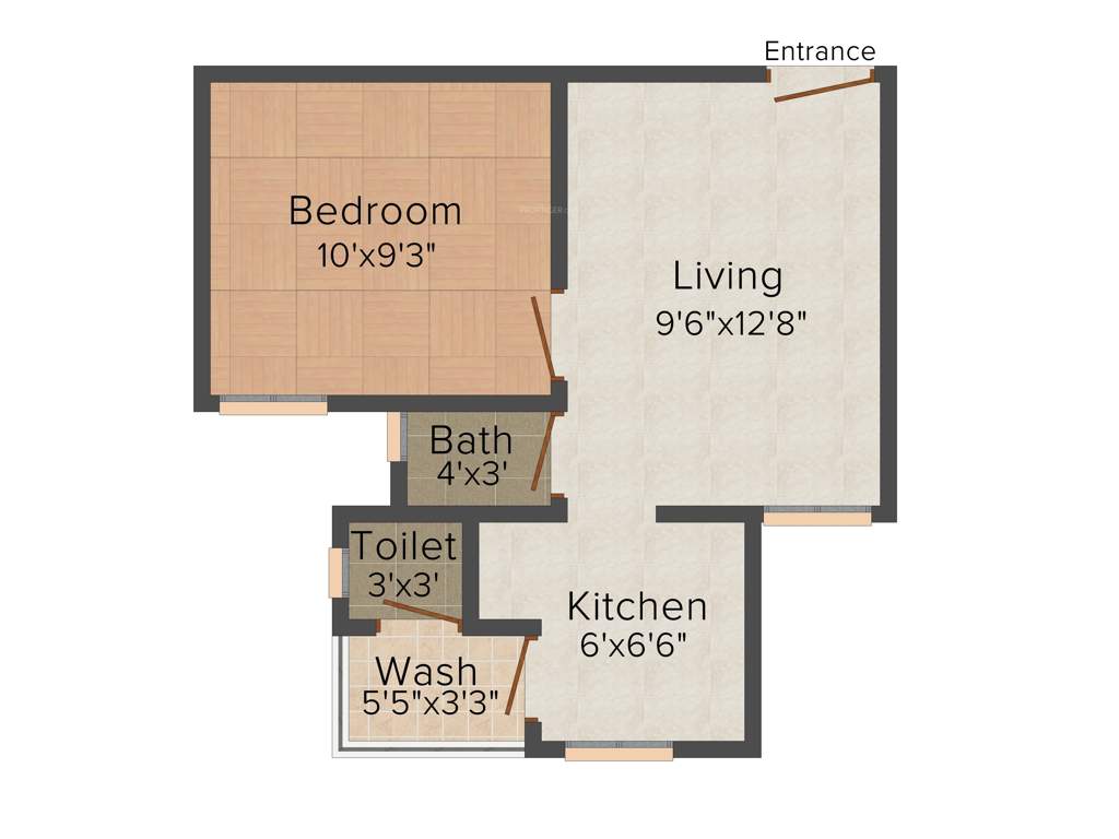 Nebula Aavaas (1BHK+1T (610 sq ft) 610 sq ft)