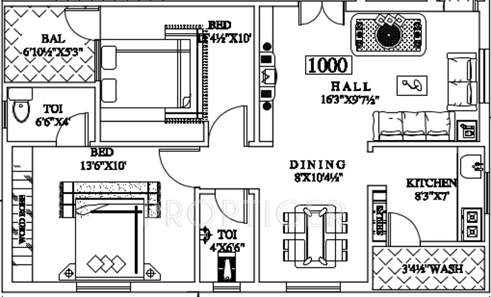 Aditya Prakruthi Nilayam (2BHK+2T (1,000 sq ft) 1000 sq ft)