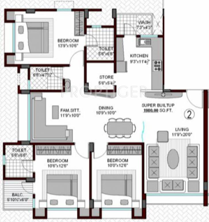 Sangini Sneh Sangini (3BHK+3T (1,900 sq ft) 1900 sq ft)