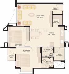 Sangini Shalibhadra Residency (2BHK+2T (1,600 sq ft) 1600 sq ft)