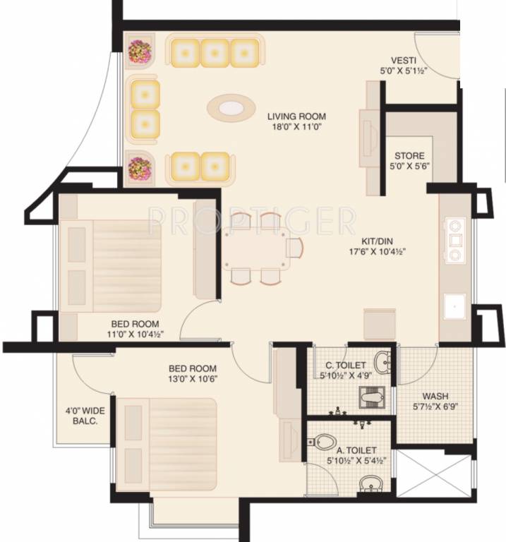 Sangini Shalibhadra Residency (2BHK+2T (1,600 sq ft) 1600 sq ft)