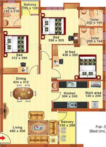 Hi Life Pearl Elegance (3BHK+3T (1,393 sq ft) 1393 sq ft) Hi Life Pearl Elegance (3BHK+3T (1,393 sq ft) 1393 sq ft)