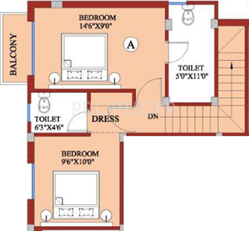 Green Tulasi (3BHK+3T (1,250 sq ft) 1250 sq ft)