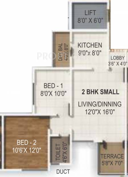 Rainbow Sahwas Apartments (2BHK+1T (783 sq ft) 783 sq ft)