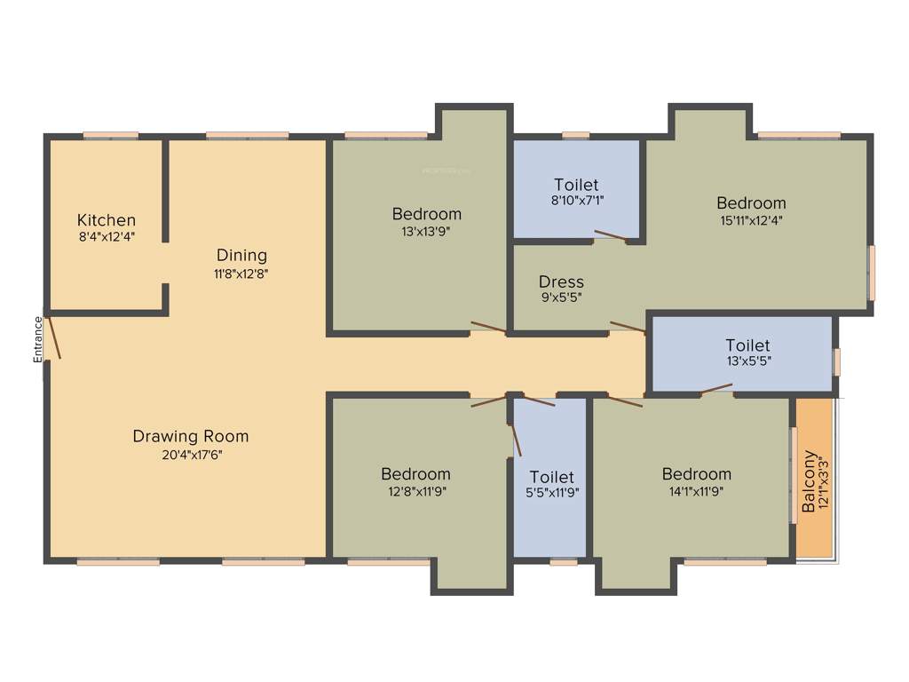Fort Elanta (4BHK+3T (2,863 sq ft) 2863 sq ft)