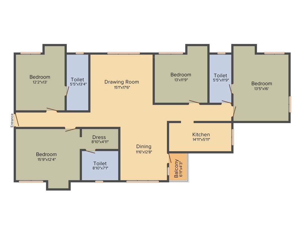 Fort Elanta (4BHK+3T (2,873 sq ft) 2873 sq ft)