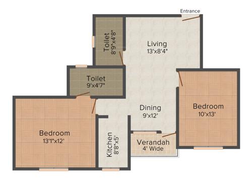 Loharuka Green Enclave (2BHK+2T (993 sq ft) 993 sq ft) Loharuka Green Enclave (2BHK+2T (993 sq ft) 993 sq ft)