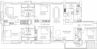 Fort Oasis Tower III (5BHK+5T (4,540 sq ft) + Servant Room 4540 sq ft) Fort Oasis Tower III (5BHK+5T (4,540 sq ft) + Servant Room 4540 sq ft)