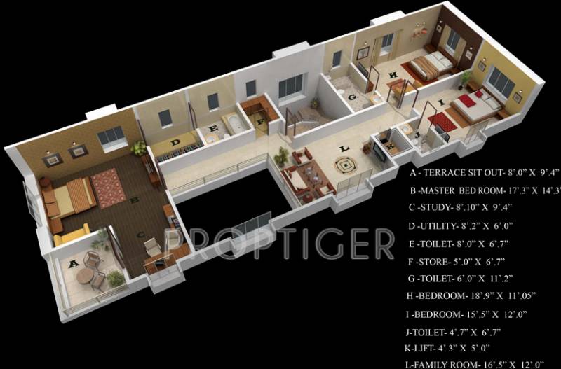 Angal Bougan Villas (4BHK+4T (3,700 sq ft)   Study Room 3700 sq ft)