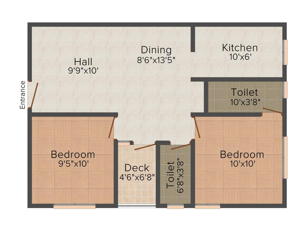 Lakshmi Bhuvaneswari Nagar (2BHK+2T (809 sq ft) 809 sq ft)