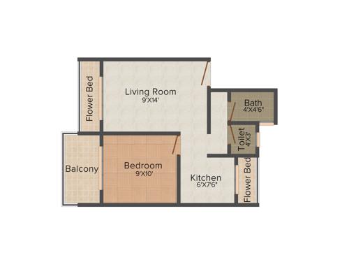 Rajbai Daffodils (1BHK+1T (685 sq ft) 685 sq ft)