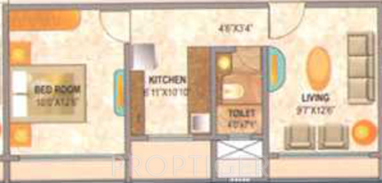 KP Devanshi (1BHK+1T (585 sq ft) 585 sq ft)