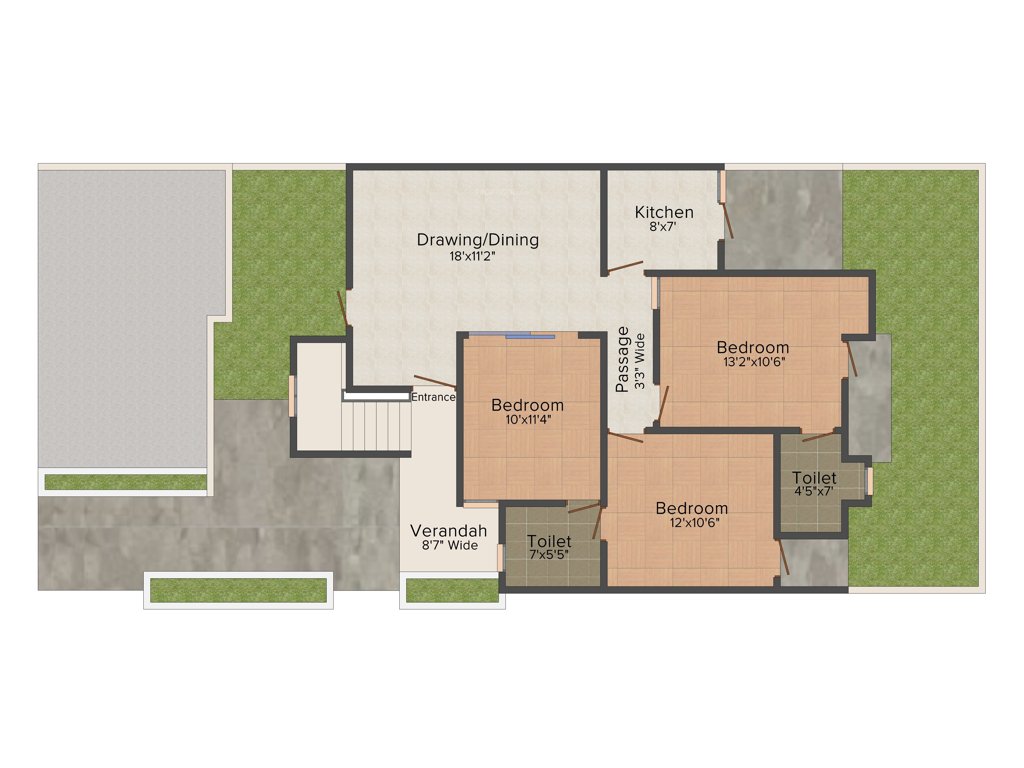 CHD Lifestyle Prime (3BHK+2T (1,145 sq ft) 1145 sq ft)