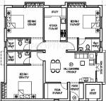 Lakshmi Ram Nagar South (3BHK+3T (1,395 sq ft)   Pooja Room 1395 sq ft)