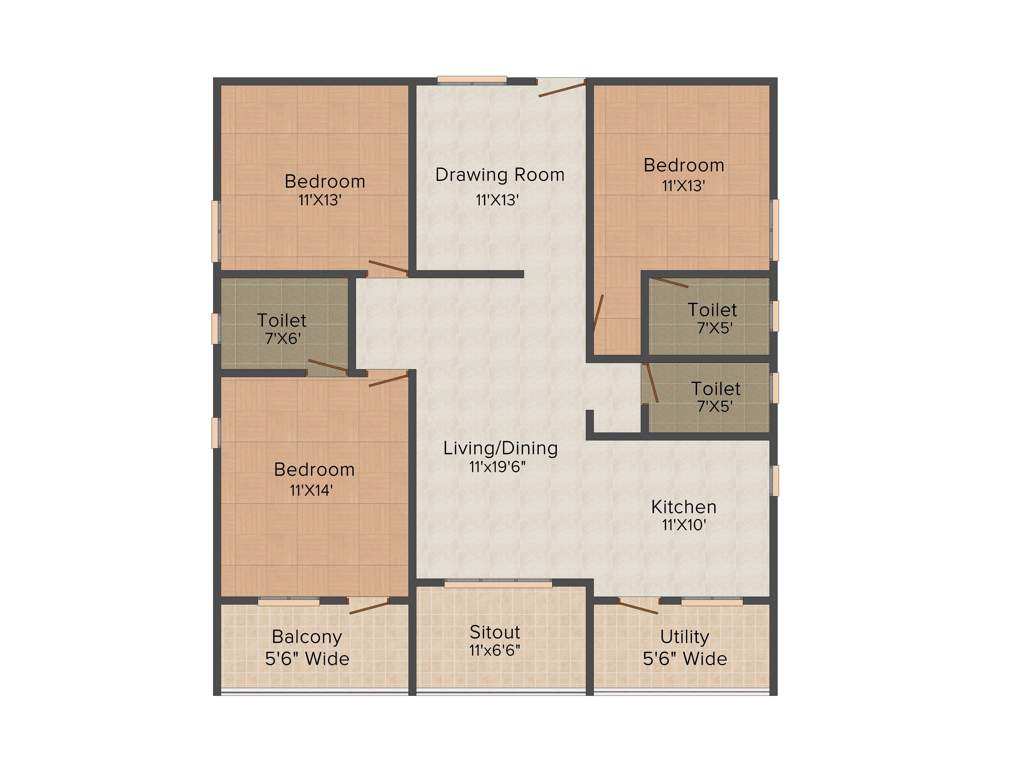 Vasavi Shanthinikethan (3BHK+3T (1,800 sq ft) 1800 sq ft)