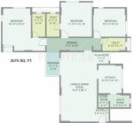 Gala Gardenia (3BHK+3T (2,075 sq ft) 2075 sq ft)