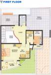 Karni Banshi Roop Rajat Township Phase III First Floor Plan (2BHK+3T)