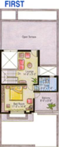 Karni Banshi Roop Rajat Enclave First Floor Plan (2BHK+2T)