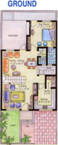 Karni Banshi Roop Rajat Enclave Ground Floor Plan (2BHK+2T)