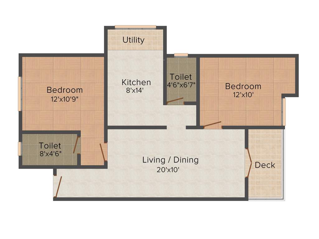 Lakshmi Vijaya Nagar (2BHK+2T (1,019 sq ft) 1019 sq ft)