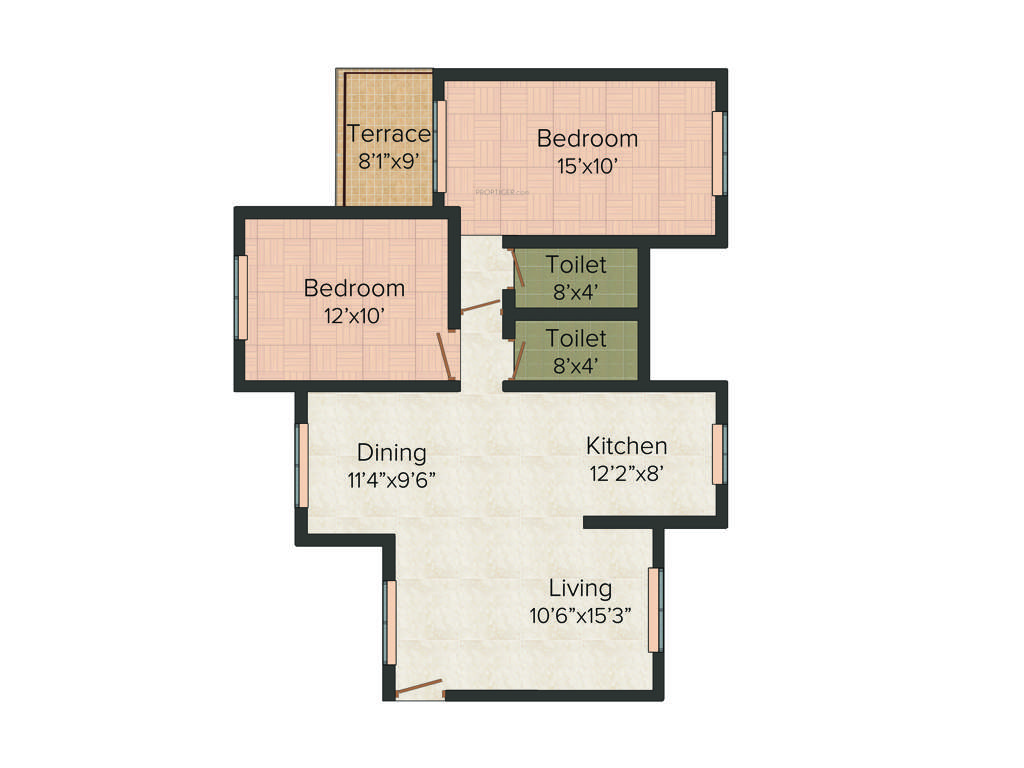 Aditya Comfort Zone Plus (2BHK+2T (1,050 sq ft) 1050 sq ft)