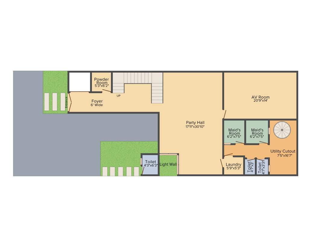 Wave Belleville Park (5BHK+5T (6,300 sq ft)   Servant Room 6300 sq ft)