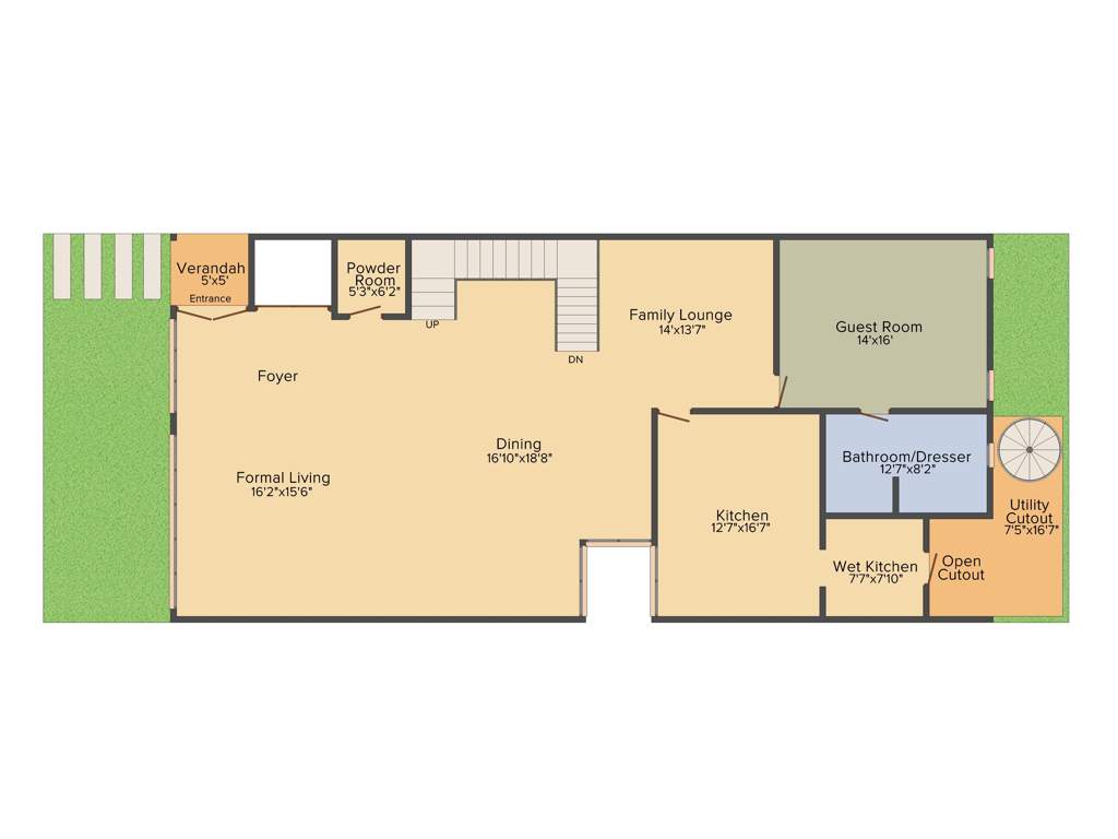 Wave Belleville Park (5BHK+5T (6,300 sq ft)   Servant Room 6300 sq ft)