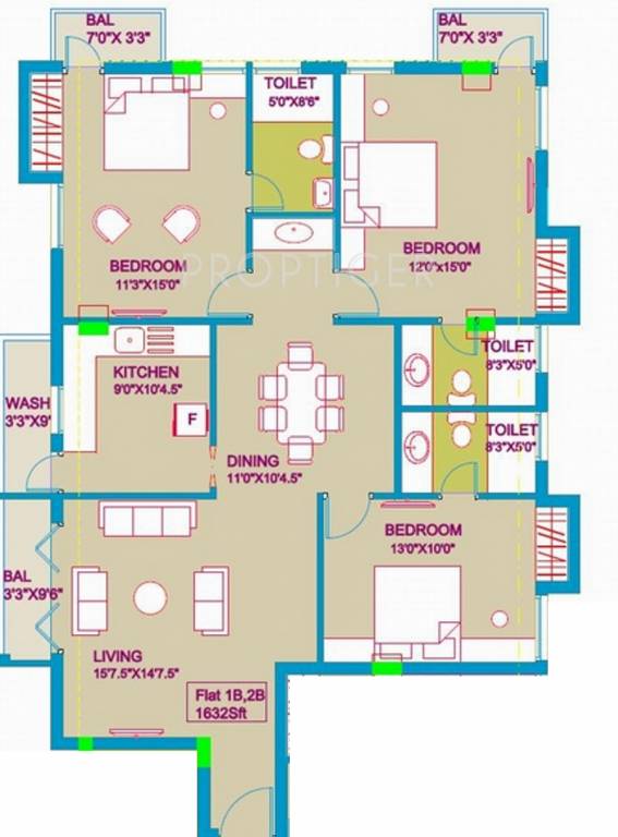 India CSK Villa (3BHK+3T (1,632 sq ft) 1632 sq ft) India CSK Villa (3BHK+3T (1,632 sq ft) 1632 sq ft)
