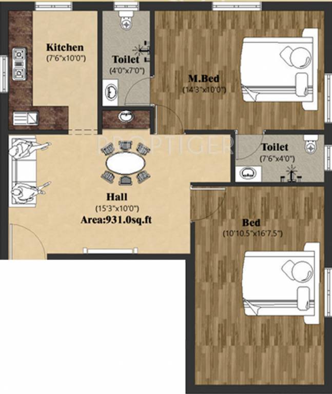 Roshan Rafhan And Rasheed (2BHK+2T (931 sq ft) 931 sq ft) Roshan Rafhan And Rasheed (2BHK+2T (931 sq ft) 931 sq ft)