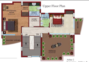  czar suites Floor Plan Upper Level Duplex Plan