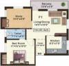 Blue Oak Elite (1BHK+1T (744 sq ft)   Study Room 744 sq ft)