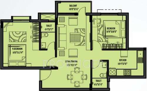 Chirag Ballal Sanil Plaza (2BHK+2T (955 sq ft) 955 sq ft)