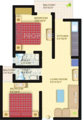 Jaetal Vihar (2BHK+2T (755 sq ft) 755 sq ft)