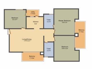 Lotus Parkscape (3BHK+2T (1,300 sq ft) 1300 sq ft) Lotus Parkscape (3BHK+2T (1,300 sq ft) 1300 sq ft)
